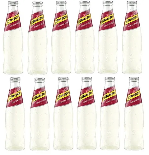 Flaschen a 0,2L SchweppesGinger Beer Water Glas inc.1,20€ MEHRWEG Pfand 12