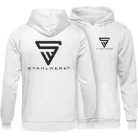 STAHLWERK Hoodie Kapuzenpulli Weiß Größe XXL - Hochwertiger Komfort - Arbeitskleidung & Uniformen - Dieser Kapuzenpullover aus reiner Baumwolle bietet hohen Tragekomfort, eine praktische Kängurutasche und ist das perfekte Geschenk für STAHLWERK Fans.