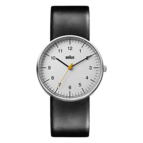 Braun 3-Hand Analogue Quartz Watch BN0021BKG - Armbanduhren für Herren mit 38 mm Edelstahlgehäuse, kratzfestem Glas und 5ATM Wasserdichtigkeit – perfekter Begleiter für jeden Anlass.