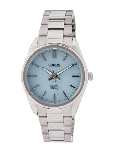 Lorus Damen Analog Quarz Uhr RY511AX9 mit Metall Armband, Blau - Armbanduhren für Damen, Edelstahlgehäuse für edlen Glanz und bis 10 BAR wasserdicht - ideal für jeden Anlass!