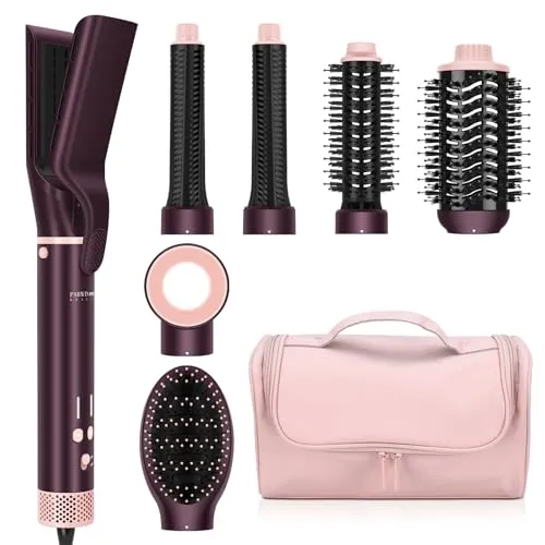 in 1 Airstyler, MaxAIR 2.0 Multi-Styler Set, Doppel Spannung Hairstyler | Auto-Wrap Lockenstab, Geringere Hitzeschäden Glätteisen, 110000 U/Min Föhn, Volumenbürste, Styling, Jasper Plum 7