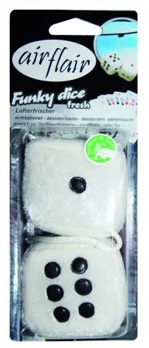 Lufterfrischer airflair Plüschwürfel Funky Dice Fresh - Origineller Plüschwürfel als Lufterfrischer, sorgt für frischen Duft und bringt Spaß in jedes Zimmer.