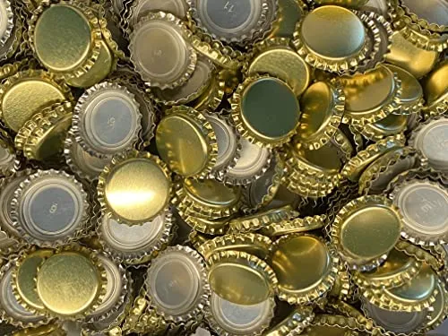 25, 50, 100 oder 125 St. Kronkorken Gold 26mm ungestanzt - für Bierflaschen Limonadeflaschen und zum verschließen jeglicher Standartflaschen (50 Stück)
