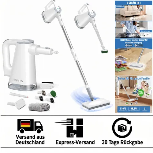 FEPPO 10-in-1 Dampfreiniger mit Handdampfreiniger