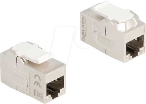 DELOCK 90718 - Keystone Modul Kupplung RJ45 Buchse zu RJ45 Buchse Cat.6A