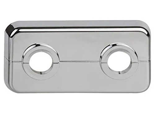 tecuro Klapprosette doppelt Loch Ø 15 mm - verchromt