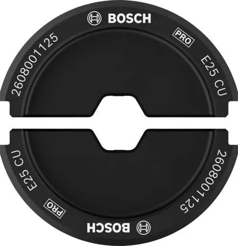 Bosch Accessories 2608001125 Crimpeinsatz für Rohrkabelschuhe - Werkstatt und Zubehör - Robuster Crimpeinsatz aus gehärtetem Stahl für sichere und langlebige Verbindungen von Kupferkabelschuhen und -verbindern.
