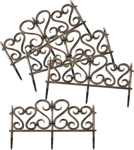 Zierzaun Romantik Nessa Beeteinfassung 198 cm von HTI living - Dekorative Beeteinfassung für den Außenbereich, langlebig und stilvoll. Ideal zur kreativen Gestaltung Ihres Gartens. Maße: 45 cm pro Stück.
