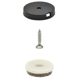 WAGNER design yourself Klick-Gleiter QuickClick® Stuhlgleiter, Filzgleiter, Möbelgleiter I 4er-Set zum Anschrauben I 4x Basis + Schraube + Gleiteinsatz austauschbar