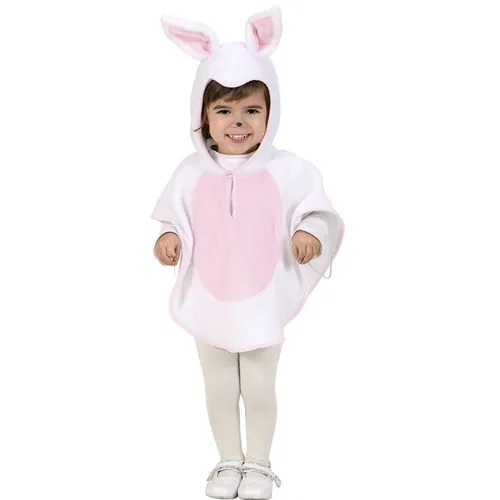 Kinder Hasenkostüm für Karneval Bunny Kapuzenponcho 110 cm 3-4 Jahre
