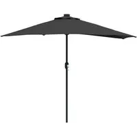 vidaXL Gartenparasol Schwarz 294 x 150 x 224 cm in schwarz von vidaXL