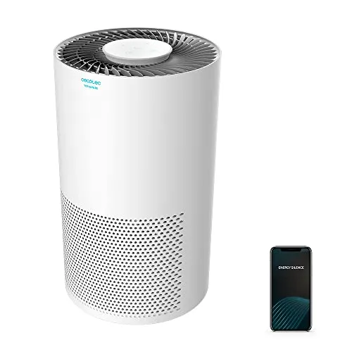 Cecotec TotalPure 2000 Connected Wi-Fi 50 W - Luftreiniger mit Wi-Fi, Zeitschaltuhr und Touch-Steuerung, ideal für saubere Luft in Ihrem Zuhause. Perfekt für Allergiker und zur Verbesserung der Luftqualität.