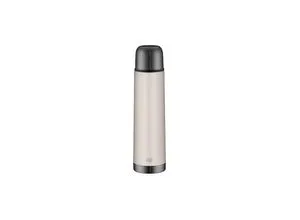 Alfi Isolierflasche Isotherm Eco 0,75 L - Beige - Thermobehälter aus bruchsicherem, rostfreiem Metall, BPA-frei und doppelwandig. Ideal für Kaffee & Tee, hält Getränke warm oder kalt und der Deckel kann als Trinkbecher verwendet werden.