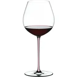 Riedel Fatto a Mano Pinot Noir Pink - Handgefertigtes Weinglas - Gläser: Stilvolles Pinot Noir Glas mit pinkem Kristallstiel, perfekt für fruchtbetonte Rotweine und optimale Aromaentfaltung.