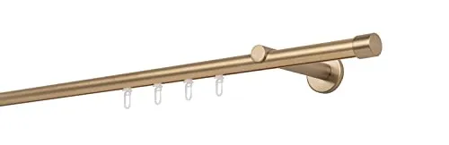 Ondeco Gardinenstange auf Maß 20mm Cap in braun von ondeco