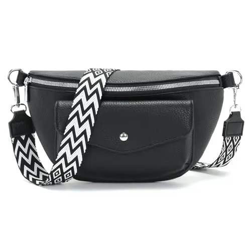 Atgbiem 9 Farben Bauchtasche Damen 2025 Umhängetasche Damen Klein Crossbody Bag Schwarz Kleine Handtasche Schönes Geburtstagsgeschenk für Frauen