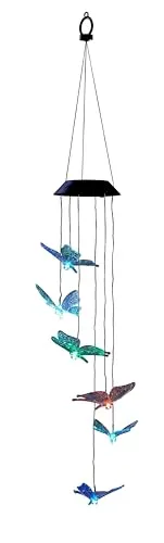 Northpoint LED Solar Windspiel mit Dämmerungssensor (Kolibri) – 8 Stunden Leuchtdauer