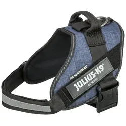 IDC Powergeschirr M 0, Denim - Hundegeschirr für Hunde von 14-25 kg, einfach anzulegen und mit reflektierenden Elementen für erhöhte Sicherheit