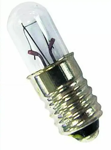 Stück 6,3 Volt, 0,3 Ampere Röhrenlampe E10, Skalenlampe Glühlampe ca 25x 9 mm 5