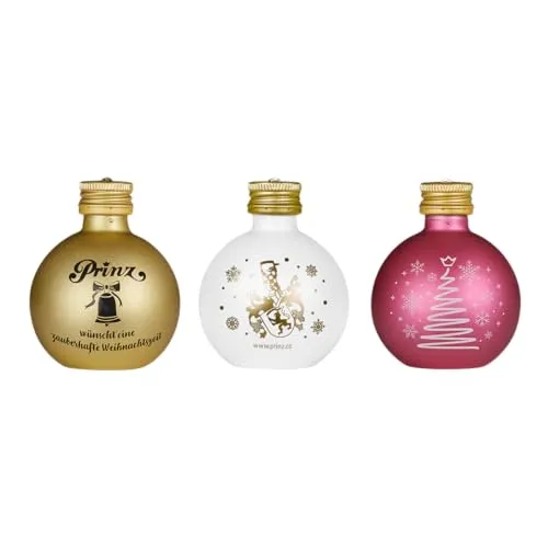 Prinz Christbaumkugeln Geschenkset 3 x 4cl von Fein-Brennerei Prinz