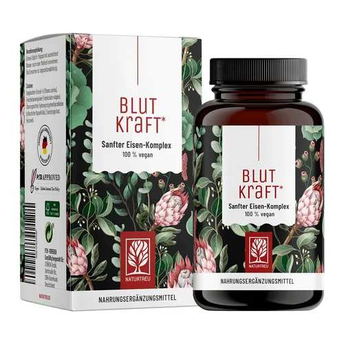 Eisen Komplex Alternative zu Eisentabletten Kapseln Fenchel Blutkraft NATURTREU®