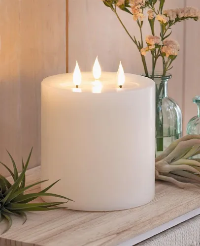 XXL LED 3 Docht Kerze 