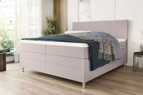 99rooms Boxspringbett Orion (Schlafzimmerbett, Bett), 140/160/180 x 200 cm, mit 2 Matratzen und Topper, Bettkasten