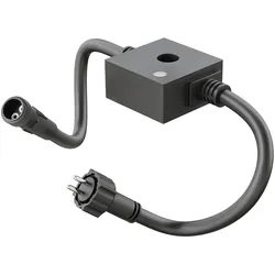 Dämmerungssensor für außen, IP44 Stecksystem NEMO, schwarz - Zubehör für Leuchten mit automatischer Beleuchtungssteuerung, ideal für Gartenstrahler und wetterfest dank IP44 Schutzart.