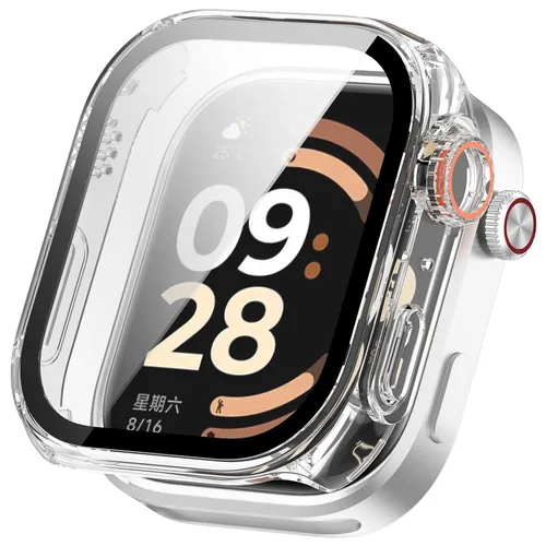 Schutzglas Hülle für Xiaomi Redmi Watch 6 im Ultra 3 Design Cover Transparent