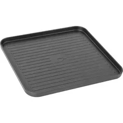 Brunner Devil Plancha Ribbed Grillplatte - Pfanne mit geriffelter Antihaft-Oberfläche, ideal für Brunner Devil Gasherde, Maße: 25,5 x 24,4 x 2,2 cm, leicht und perfekt für Grillliebhaber.