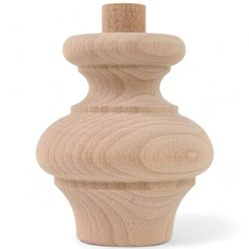 Holzando Holzfüße für Möbel aus Buche ø87 - naturbelassenes Holz - ideal für Restauration & Reparatur - Möbelfüße Holz in Verschiedene Größen & Materialien erhältlich