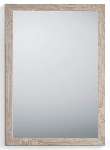 MIRRORS AND MORE Dekospiegel KIM – Wandspiegel in Eiche hell - Dekospiegel in Eiche hell, rechteckig und mit mattierter Oberfläche. Ideal für stilvolle Wandgestaltungen und pflegeleicht – einfach feucht abwischbar!
