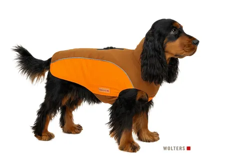 Wolters Hundebekleidung Regenjacke Easy Rain braun/orange - Hundebekleidung für nasses Wetter, wasserdicht und atmungsaktiv – idealer Schutz für Ihren Hund bei Regen.