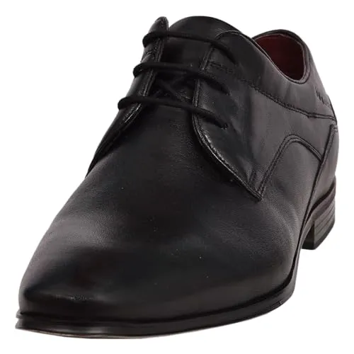 Bugatti Morino 3114201740001000 - Eleganter Herren Schnürschuh in Schwarz (Gr. 43) - Herren-Halbschuhe aus hochwertigem Nappaleder mit Shock-Absorber für optimalen Tragekomfort, ideal für Büro und besondere Anlässe.