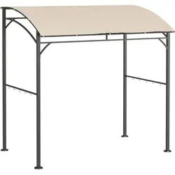 Outsunny Grillpavillon 215 x 150 x 220 cm - Pavillons mit feuerfestem Dach, idealer Schutz vor Regen und Sonne, stabiler Stahlrahmen und praktische Seitenhaken für Grillutensilien.