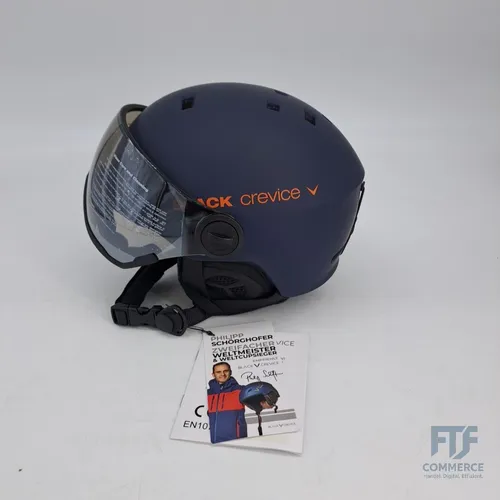 Black Crevice Erwachsene 51-53 cm Skihelm Gstaad, Navy/orange, 51-53 cm