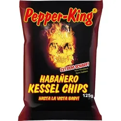XOX Pepper King Habanero Chips extra scharf mit Chiliaroma pur 125g