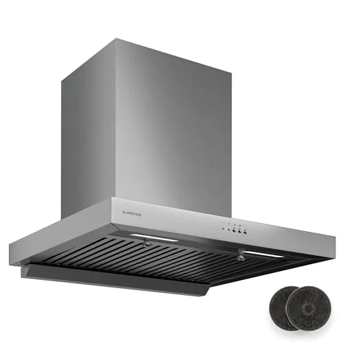 Klarstein AeroClean Dunstabzugshaube - 60 cm Wandhaube mit Boost-Modus - Dunstabzugshaube mit 721 m³/h Luftumwälzung, A++ Energieeffizienz und individueller LED-Beleuchtung für optimale Sicht und effiziente Fettabscheidung.