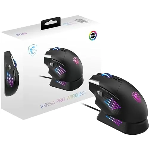 MSI Versa PRO Wireless - Kabellose Gaming Maus - Mäuse mit ergonomischem Design und präziser Steuerung für ein besseres Gaming-Erlebnis.