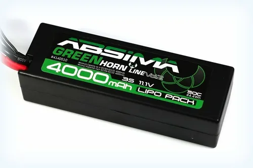Absima LiPo Stick Pack 11.1V-45C 4000 Hardcase - Hochleistungsakku für RC-Fahrzeuge - Akkus für RC-Modelle, 3s LiPo-Akku mit 4000mAh Kapazität, ideal für Flugzeuge, Hubschrauber und Autos, bietet hohe Leistung und lange Laufzeit.