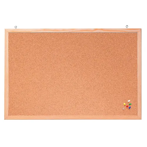FRANKEN Korkpinntafel 80x120cm CC-KT8012E - Ideal für Büros - Präsentation: Hochwertige Korkpinntafel 80x120cm, perfekt für die Organisation und Präsentation von Informationen in Büros und Schulen.