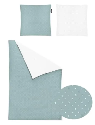 Irisette Essential Mako-Satin Bettwäsche Jessica Jade, 1 Bettbezug 155 x 220 cm + 1 Kissenbezug 80 x 80 cm