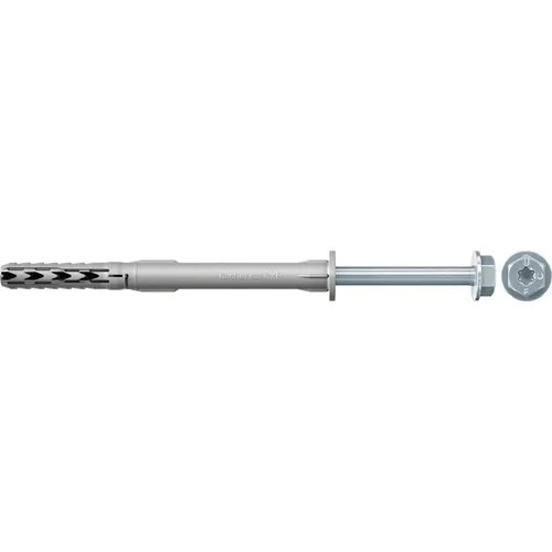 fischer Langschaftdübel SXR FUS 10x230, galv. verzinkt - Eisenwaren, ideal für Mehrfachbefestigungen mit geringer Verankerungstiefe von nur 50 mm und vormontierter Sechskantschraube für Metallkonstruktionen.