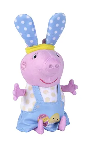 Simba 109262521 - Peppa Pig Osterspaß, Plüschtier, 20cm, im Osteroutfit, in Geschenkverpackung, Kuscheltier, Peppawutz, Ostergeschenk, ab den ersten Lebensmonaten geeignet