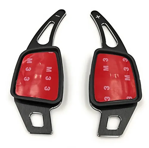 H-Customs Schaltwippen Verlängerung Shift Paddle Alu Schwarz kompatibel mit A4(2017) A5(2017) Q7(2016-2019) TT(2015-2019) TTS(2016-2019)
