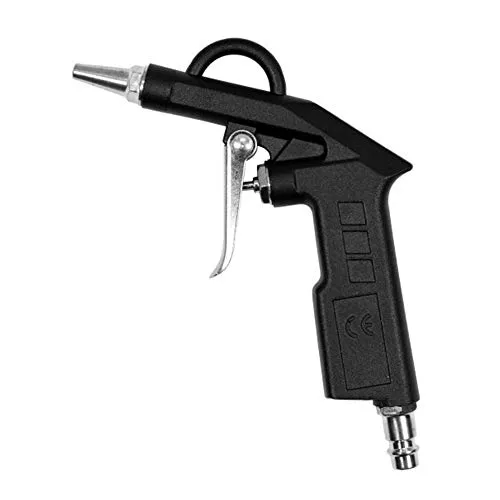 Vorel Druckluft Ausblaspistole | kurze Ausführung | Düse: 2mm | max. 6 bar | Aluminium | Druckluftpistole Reinigungspistole