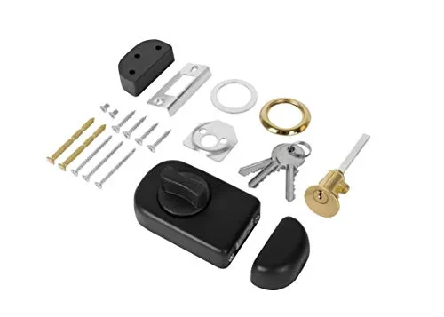 Türschloss Ergo 50mm Schloss mit Schlüssel - Zylinderschloss - Zusatzsicherung - Türschloss Haustür - Schließzylinder - Kastenschloss - Türzusatzschloss - Türriegel