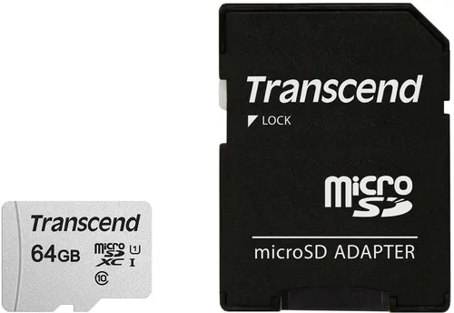 Transcend microSDXC Speicherkarte 64GB Premium 300S Class 10 + Adapter BRANDNEU