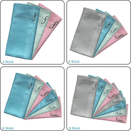 4Shine 3 Stück Fenster Spiegel Glas Microfaser Putztücher Allzweck-Reinigungstücher ohne chemische Putzmittel für Streifenfreien Glanz im Haushalt sowie für Auto, Büro UVM