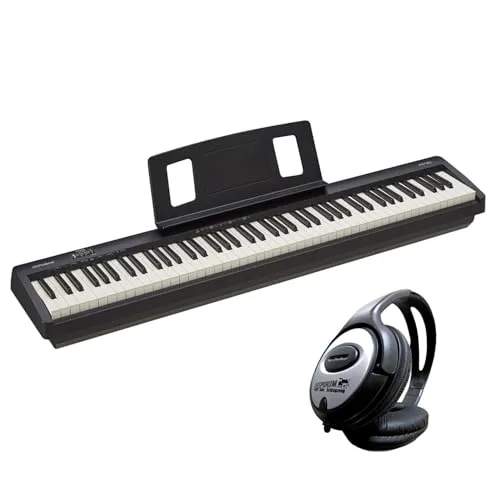 Roland FP-10 Tragbares Digital Piano Keyboard Schwarz mit keepdrum Kopfhörer